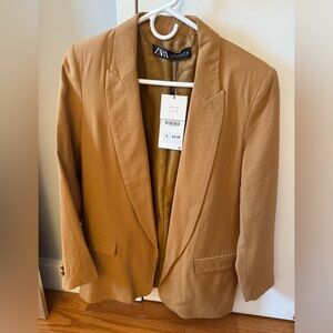 Zara brown blazer - never worn. Tags on